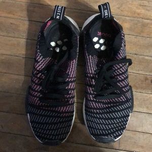 Adidas NMD R1 STLT Black Grey Solar Pink